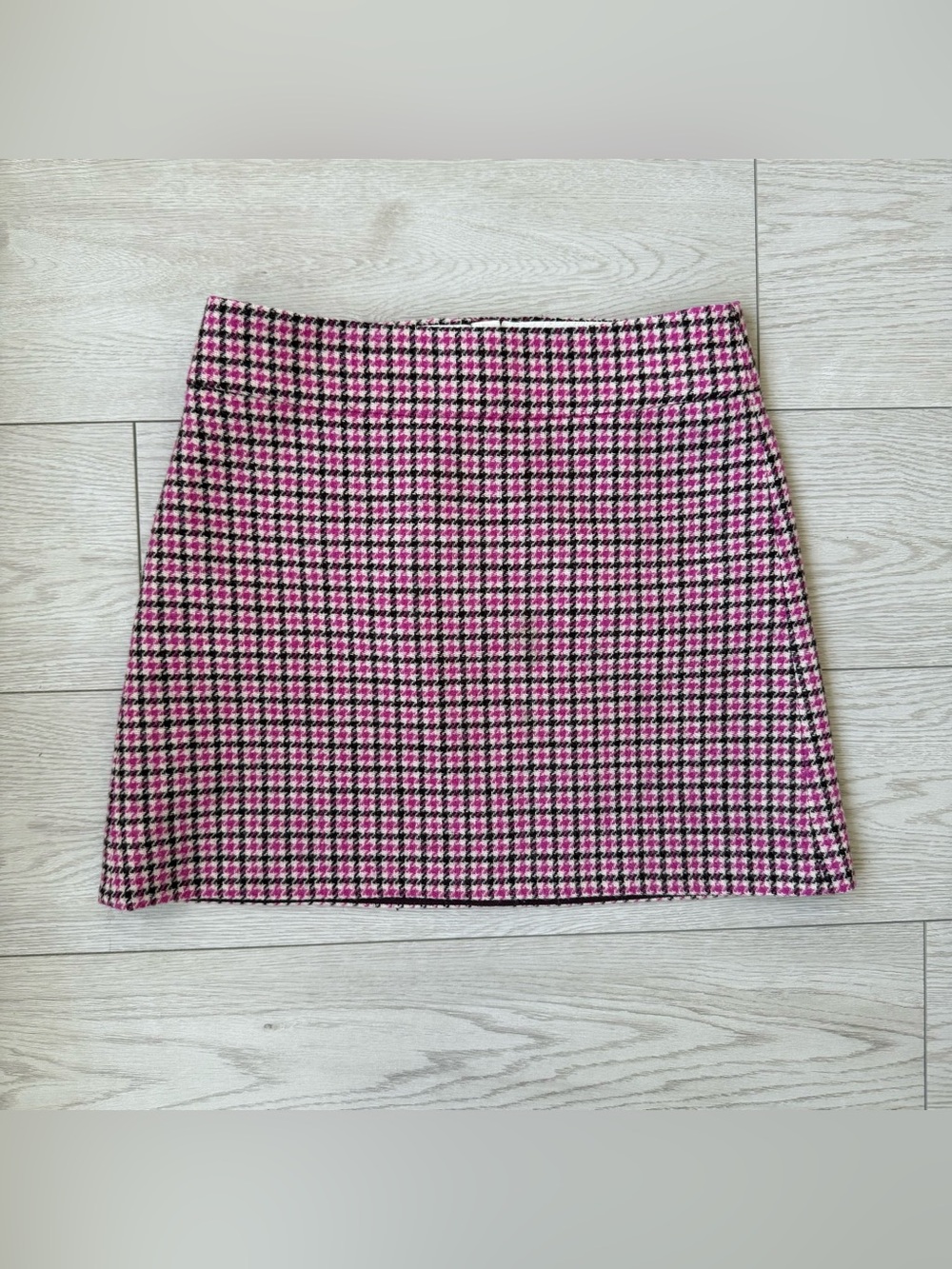 J. Crew Houndstooth Women’s Plaid Wool Blend Mini Skirt - Size 4